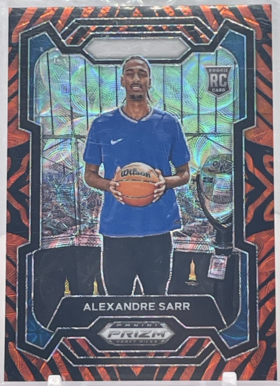 Alexandre Sarr 2024 Panini Prizm Draft Picks #52 Tiger Stripe Prizm (RC,SSP)