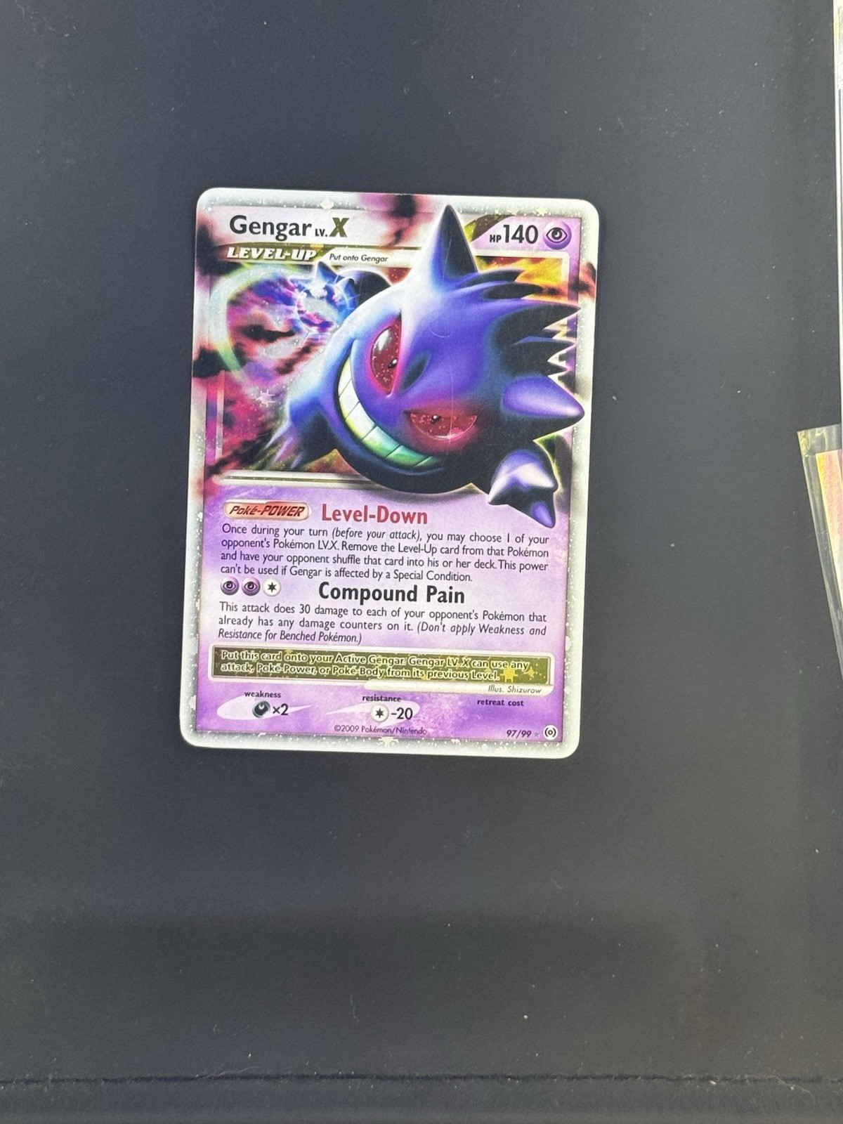 Gengar 97/99 LV. X Holo Ultra Rare Card — Pokémon Platinum Arceus MP RARE