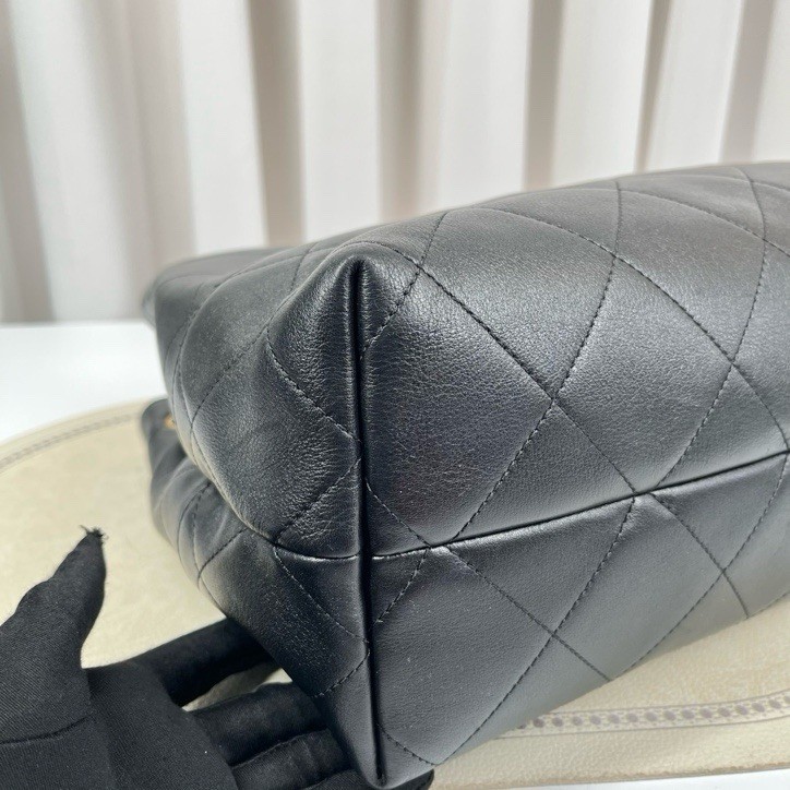 Authentic Pre-owned Chanel Large Black Quilted Tote Bag image 10