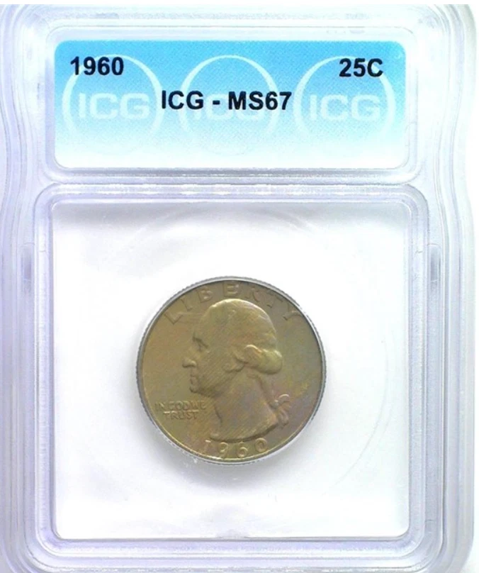 1960 Washington Quarter 25c ICG MS67 #3091601510 Great Value High Grade Coin - Image 4 of 4