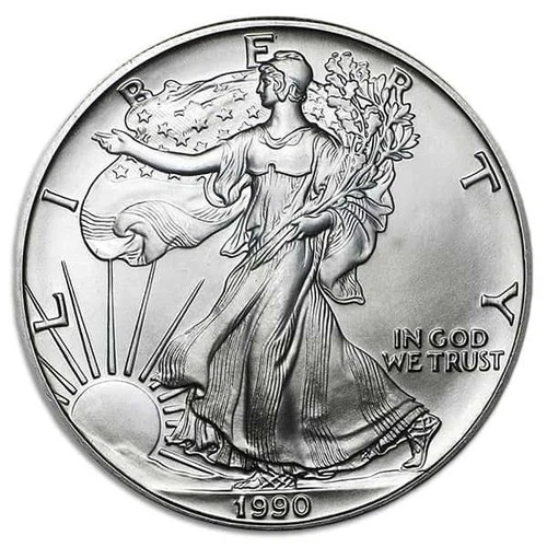 1990 American Silver Eagle - BU .999 Silver -
