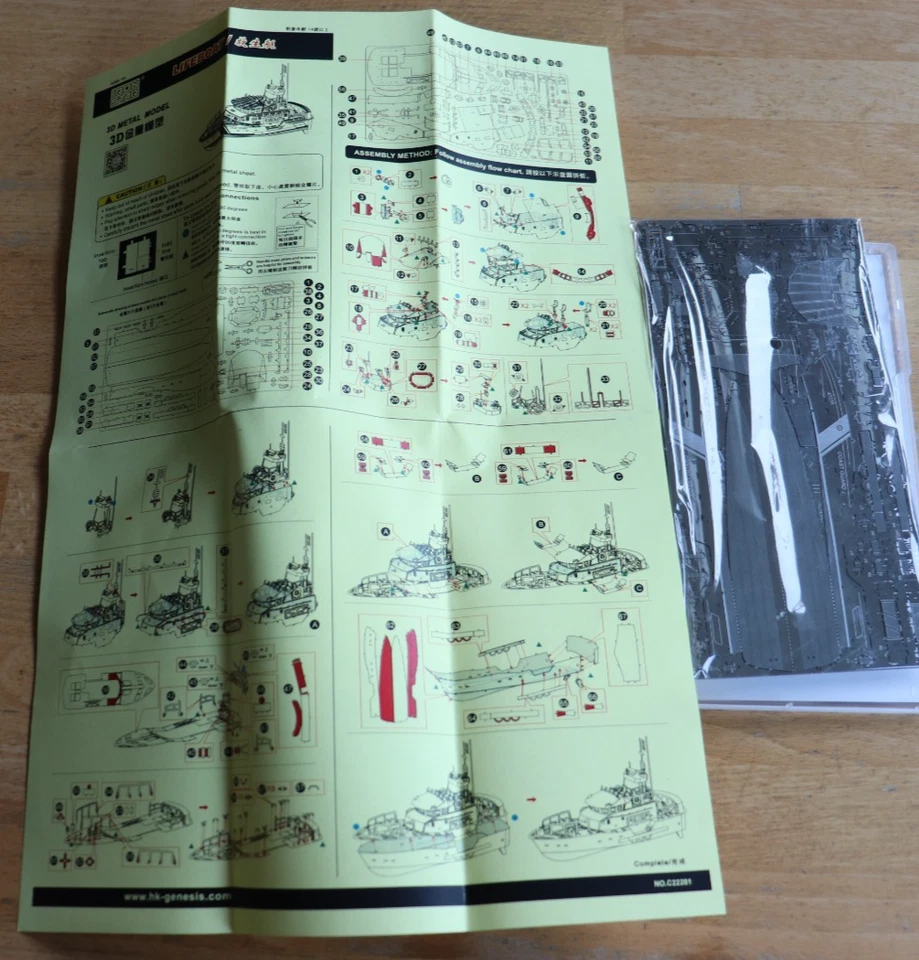 IronStar - Metall 3D Modell Bausatz - Rettungsboot - Maßstab 1:100 - NEU - Bild 4 von 4