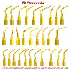 Dental Piezo Scaler Ultrasonic Bone Surgery U Tips Fit NSK Woodpecker US-II LED