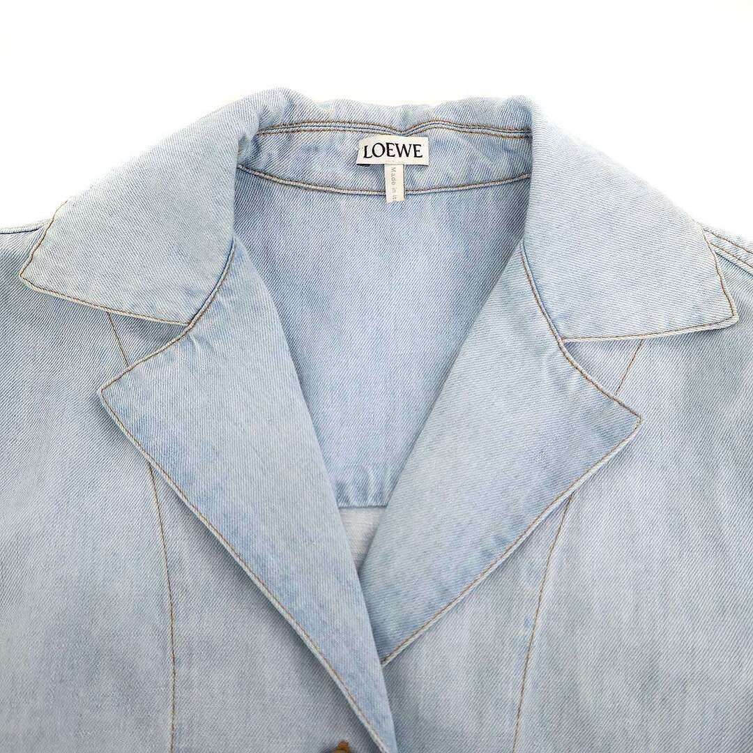 LOEWE ロエベ アナグラムエンボスデニムパジャマシャツジャケット S359Y12X03 アイスブルー 38 LOEWE（ロエベ） デニムジャケット S359Y50X23 レディース アナグラム