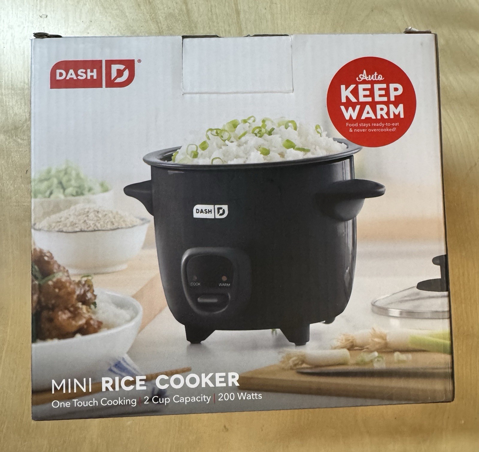 Dash 2-Cup Electric Mini Rice Cooker Gray 200W One Touch New
