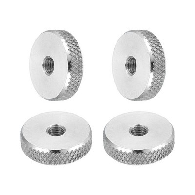 M5x20x5.4mm Flat Knurled Thumb Nuts, Female Thread Type, 4 Pcs