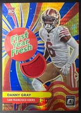 2022 Panini Donruss Optic Danny Gray #FYF-DG First Year Fresh Blue Hyper MEM RC