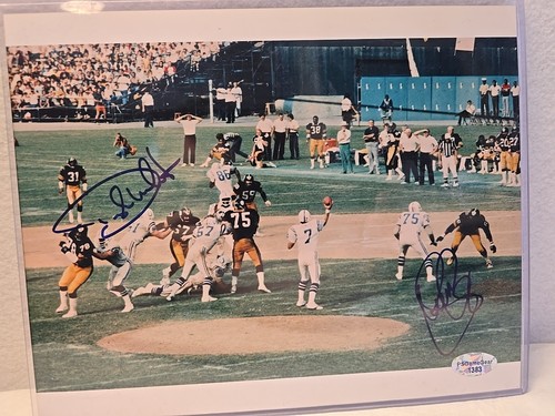 Dwight White & L.C. Greenwood 8x10 Autographed Pittsburgh Steelers Steel Curtain - Picture 1 of 4