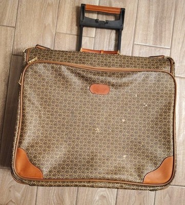 Vtg. Wings Hartmann Roller Garment Bag Suitcase Coated Canvas Clean Inside READ