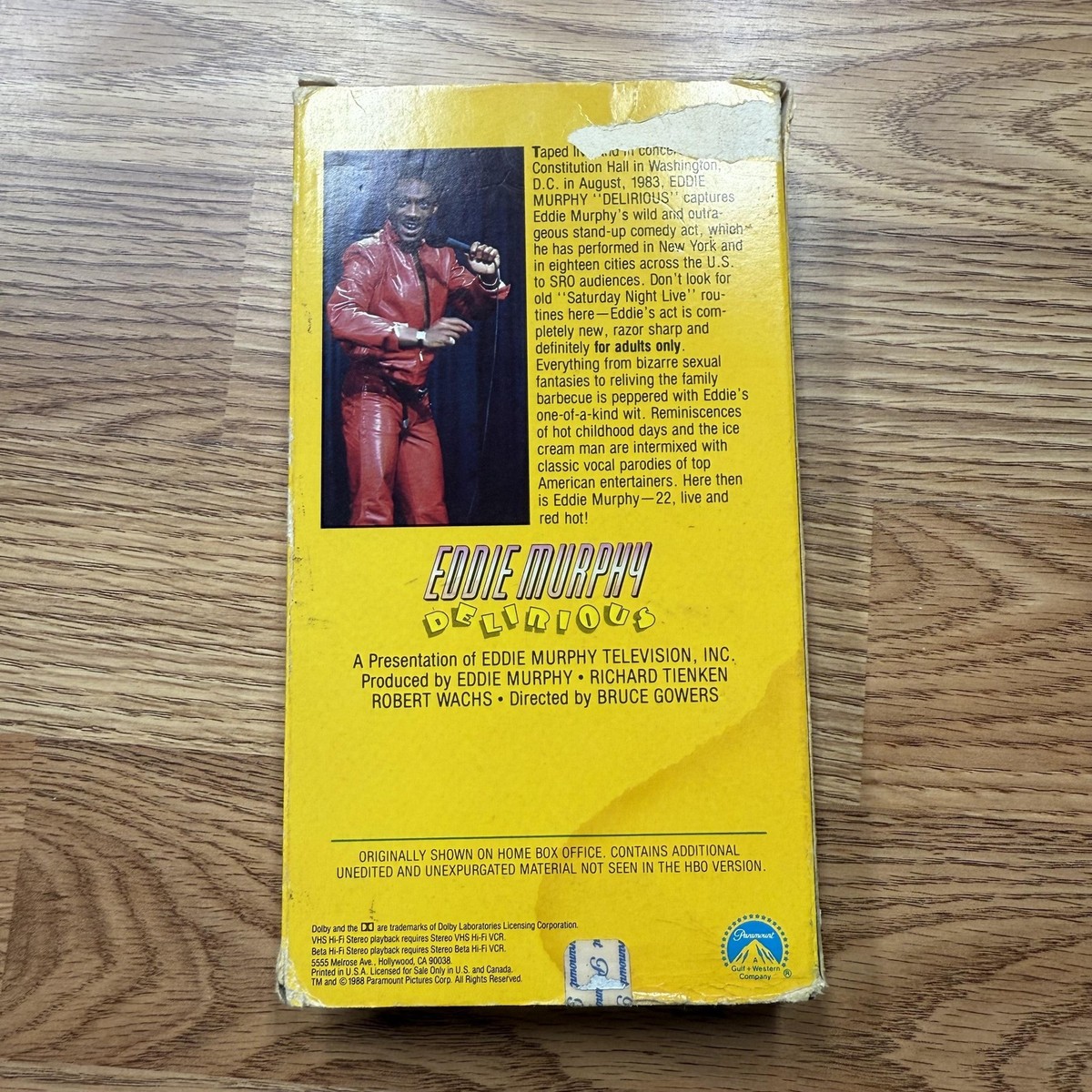 Vintage Eddie Murphy Delirious VHS Tape 1983 Standup Comedy