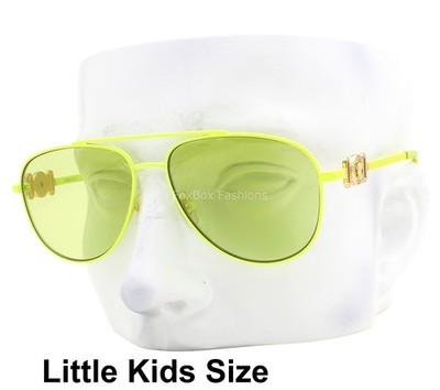 Versace Kids Sunglasses VK 2002 1494/2 Matte Neon Yellow w/case Little Kids Size