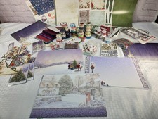 Scrapbooking Lot Tons Of Assorted Cardstock, Ribbon, Tape, Cut Outs Etc