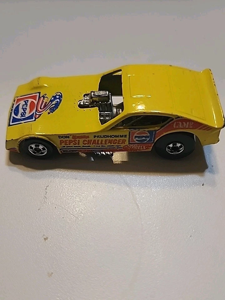 Hot Wheels винтажный Pepsi Challenger желтый Don змея Prudhomme BW Малайзия 1982 - Изображение 2 из 4