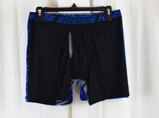 Hanes Mens 3 PACK Boxer Briefs Underwear Total Support Pouch Black/Blue Size L