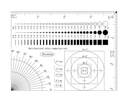 Multi-Function Inspection Gauge - Crack/Scratch/Angle Measurement Tool for Su...