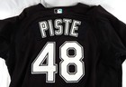 2003-06 Miami Marlins Carlos Piste #48 Game Used Black Jersey BP ST  XL 456 — photo 10