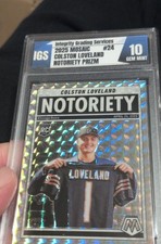 Grsded 10 Slab 2025 Panini Mosaic - Notoriety Colston Loveland Mosaic Prizm (RC)