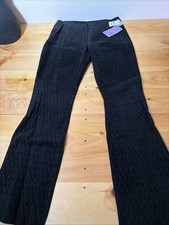 Wilson Leathers by Venus Williams black with gray design suede Flair Y2k pants