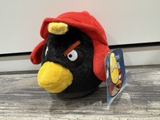 RARE Angry Birds Plush NWT Winter Bomb Black Bird 5  Commonwealth 2011