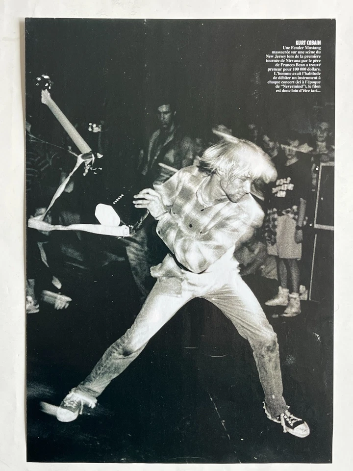 NIRVANA kurt cobain photo magazine advert album concert advertising 21x30 - Photo 1/1
