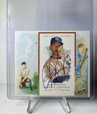 #ad 2007 Topps Allen Ginter Boxloader Auto Alex Rodriguez AGBL AR Hand Numbered 8 10 $2495.95