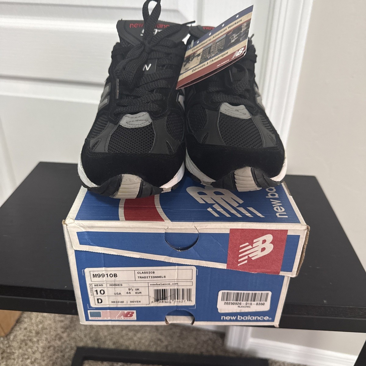 Size 10 - New Balance 991 Made In USA x Kith Black for sale online