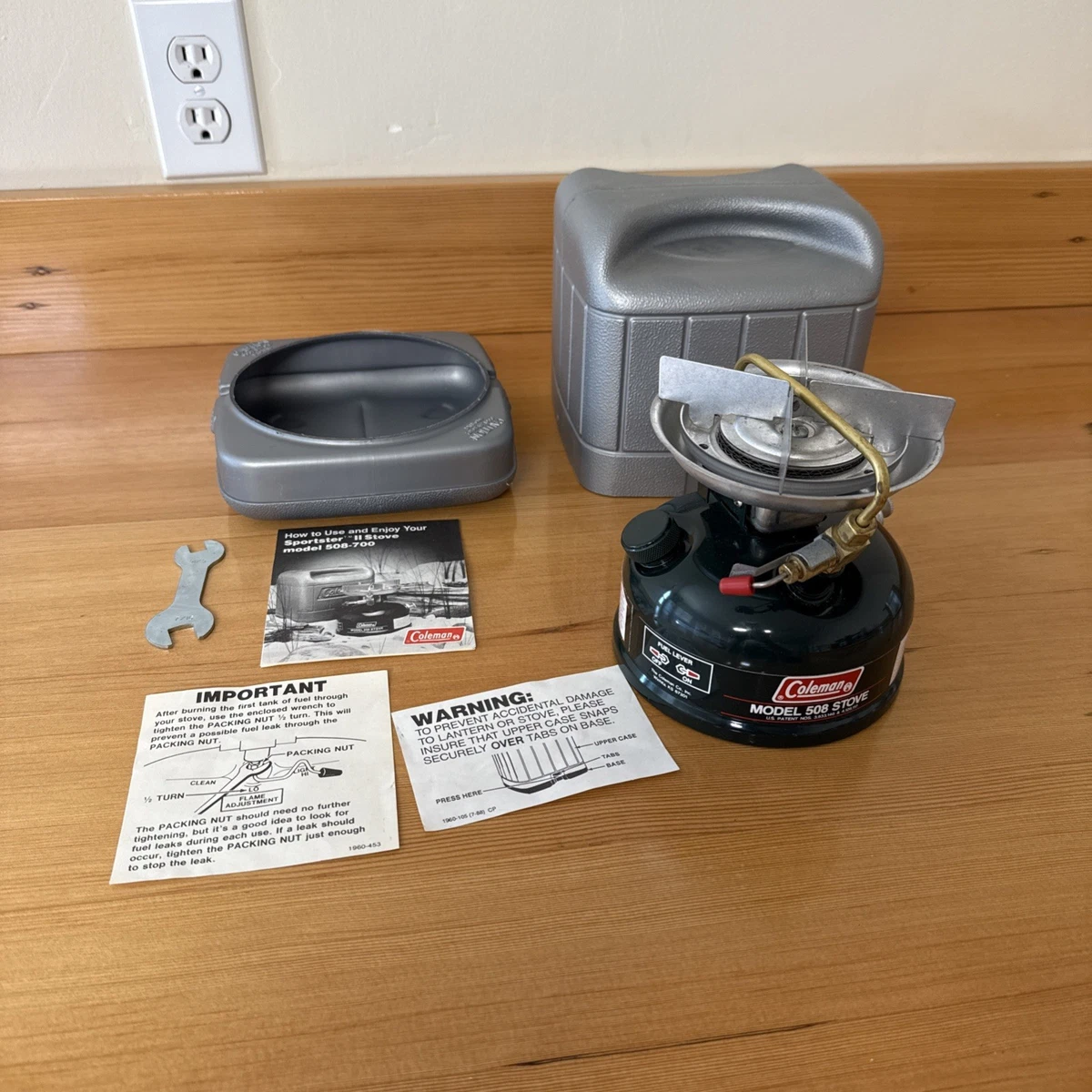 バーベキュー・調理用品 Coleman Sportster II Stove 508-700 Coleman Model 508a700 Sportster II Camp Stove & Case Vintage . for