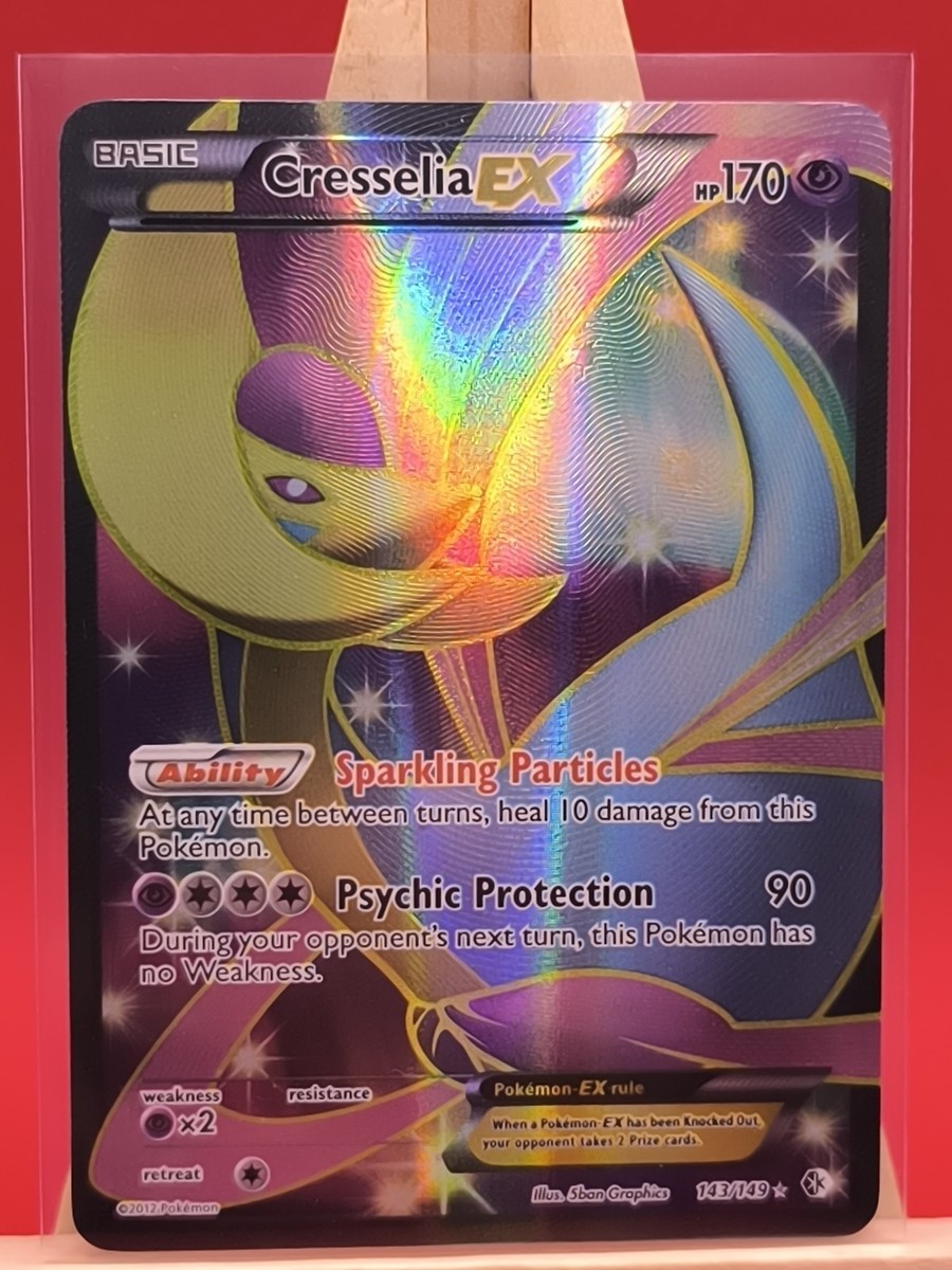cresselia ex pokemon card  143/149 Boundaries Crossed 2012 Full Art Holo Rare Pokmon TCG $85.00 Link in bio!  #PokemonTCG #Pokemon #TCG #TradingCards Colorless Rule Cresselia EX 143/149 Boundaries Crossed