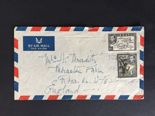 FIJI 1949 6d + 1/- ON COVER TO ROSS ON WYE GB