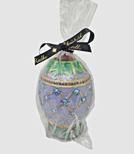 Vintage Christopher Radko Faberge Egg Candle Design "Home for the Holidays"