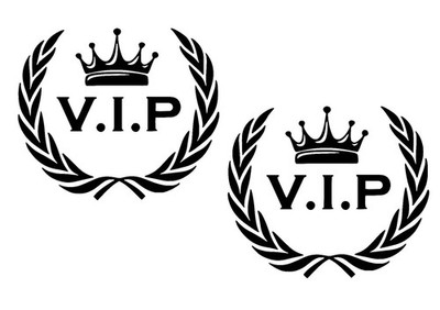 2x  VIP  Auto aufkleber laurel Lorbeerkranz VIP Car s Auto Tuning JDM Bike Fun