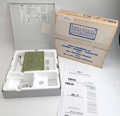 New FBII / Honeywell XL-1 LT 7 Zone Alarm Control Communicator Board & Enclosure
