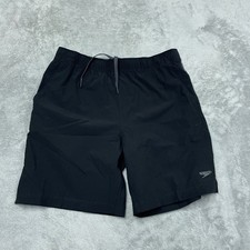 Speedo Mens Swim Shorts Black Size Medium Quick-Dry Stretch Lightweight d0741