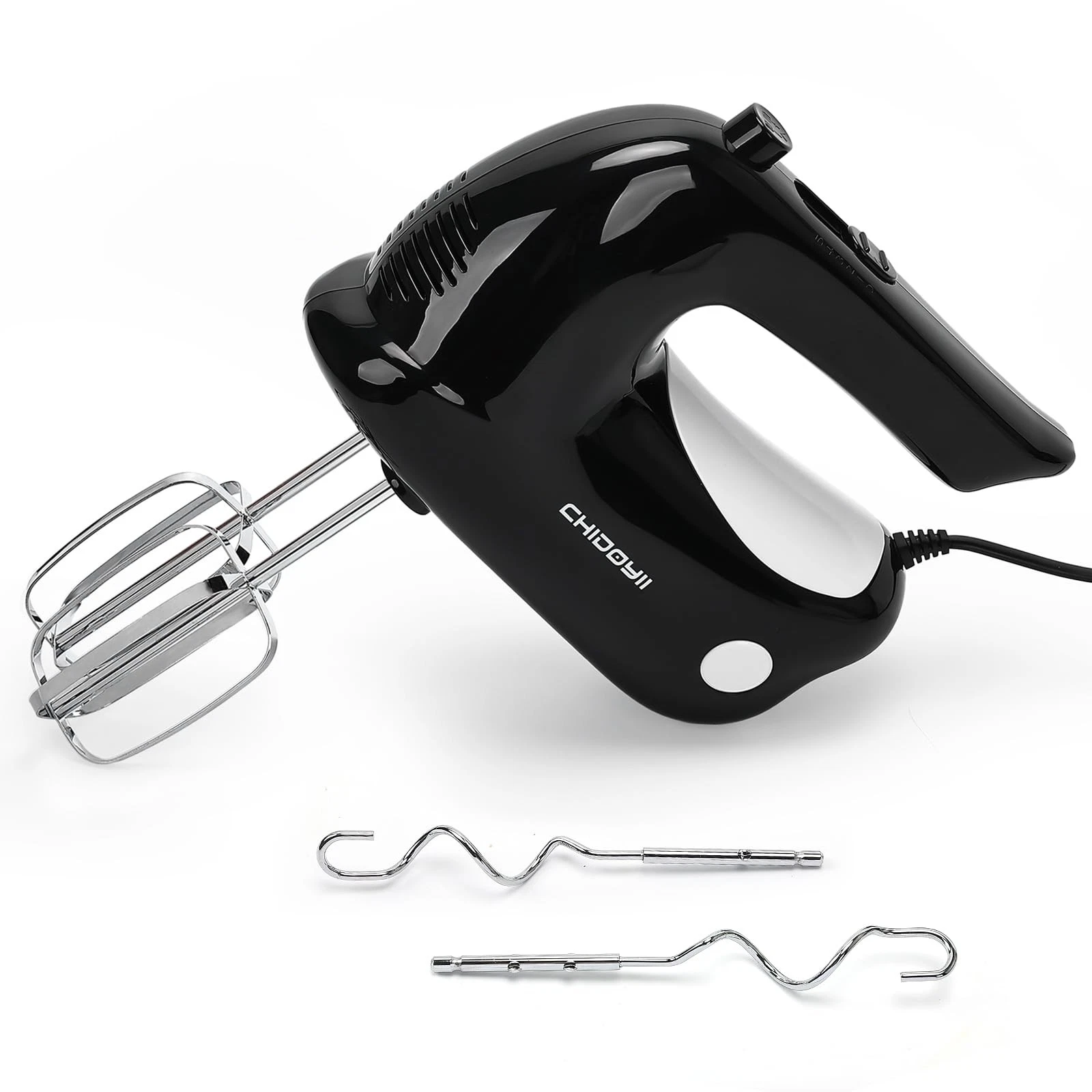 5-Speed Hand Mixer Handheld，300 W Whisk with 4 Stainless Steel ，Hand Mixer fo...