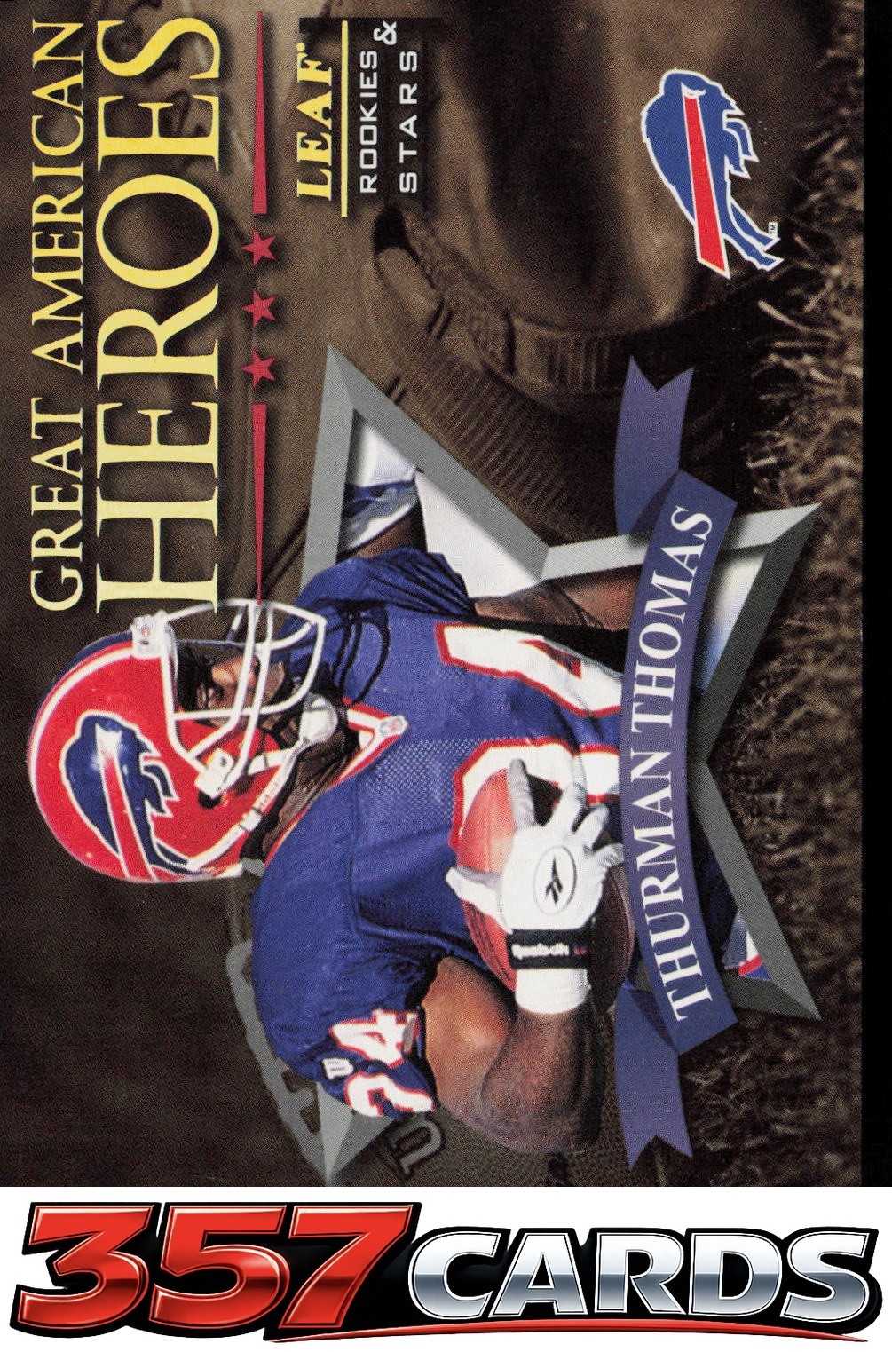 1998 Leaf Rookies & Stars Thurman Thomas Great American Heroes /2500 #19