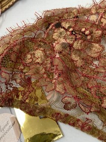Agent Provocateur Zaharah SOIREE Burgundy Gold 34B/2 Set NWT