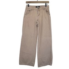 Rewash Tan Wide Leg Jeans High Rise Cotton Denim Utility Neutral Pants Size 25