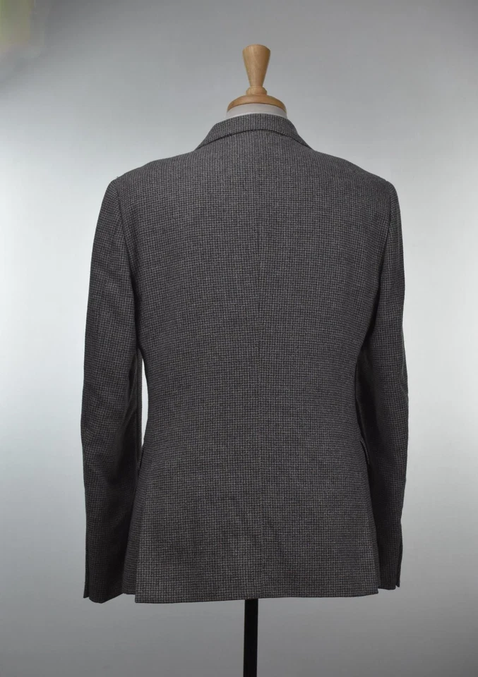 Chaqueta Blazer Ermenegildo Z Zegna Hombres Mezcla de Lana Gris Elegante Tejida 40 R NUEVA $1185 Foto 3 de 4