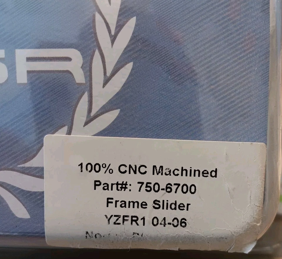 PSR NEGRO Cuadro Deslizante Sin PIEZA CORTADA# 750-6700 YZFR1 04-06 Yamaha YZF-R1 NUEVO Foto 4 de 4