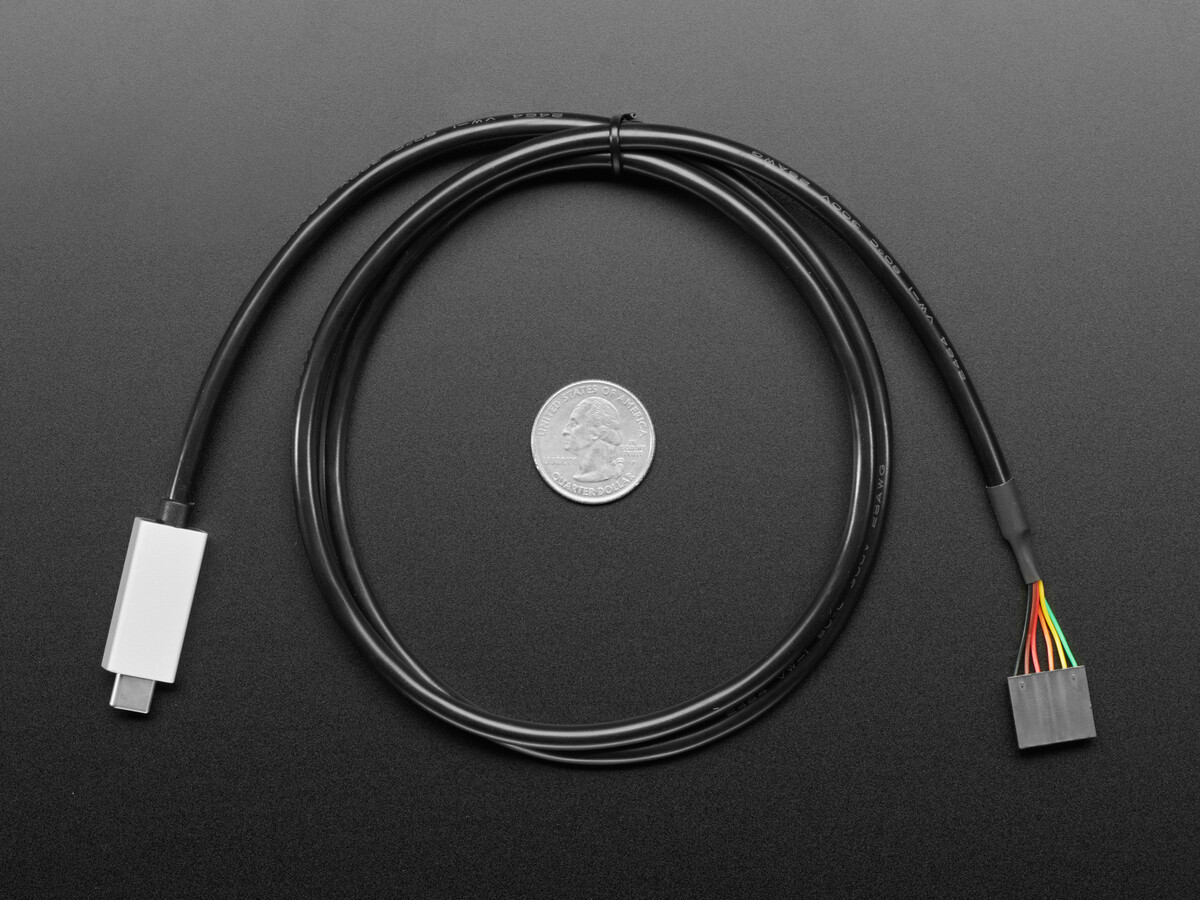 Adafruit FTDI USB-C Auf TTL-Seriell Kabel – Mit FT232R, 6-poliger Buchse, 3,3V, Für Maker & Bastler