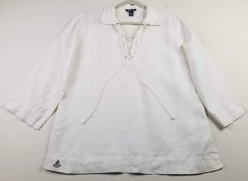 White linen shirt ebay top