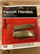 CS Faucet Handles, Chicago Specialty Mfg. Co. No 10C. Fits Most Stems. NOS