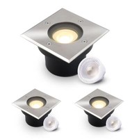 Led Bodeneinbaustrahler Flach Eckig Set 3X Gartenstrahler 230V IP67
