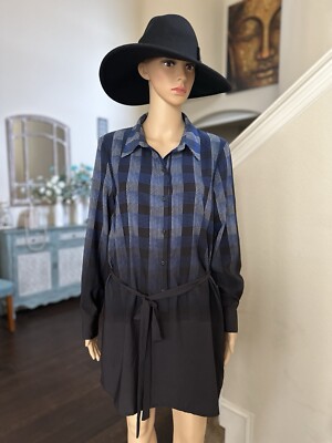 Thakoon Women Dress Plaid Ombre Long Sleeve Blue White Black Size M NWOT | eBay Thakoon Women Dress Plaid Ombre Long Sleeve Blue White Black Size M NWOT | eBay