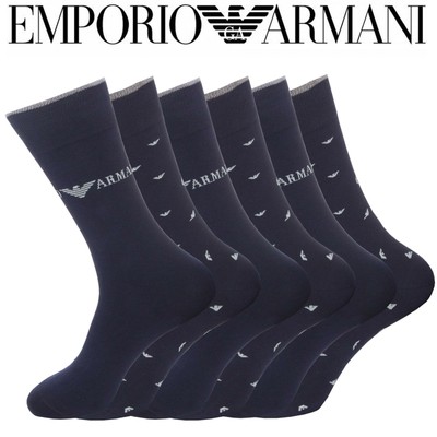 Calcetines Hombre Emporio Armani Diseñador Regalo Algodón Vestido Talla  Única 3 | eBay