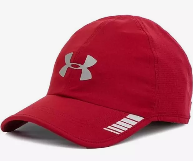 NEW Under Armour Men s Launch ArmourVent Hat Cap Red Silver 1305003 601