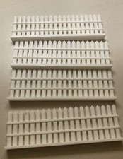 o scale scale fencing white picket / privacy fence lot of 4 heavy duty