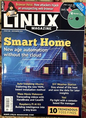 Linux Magazine Magazine November 2024  Issue 288 Smart Home With DVD