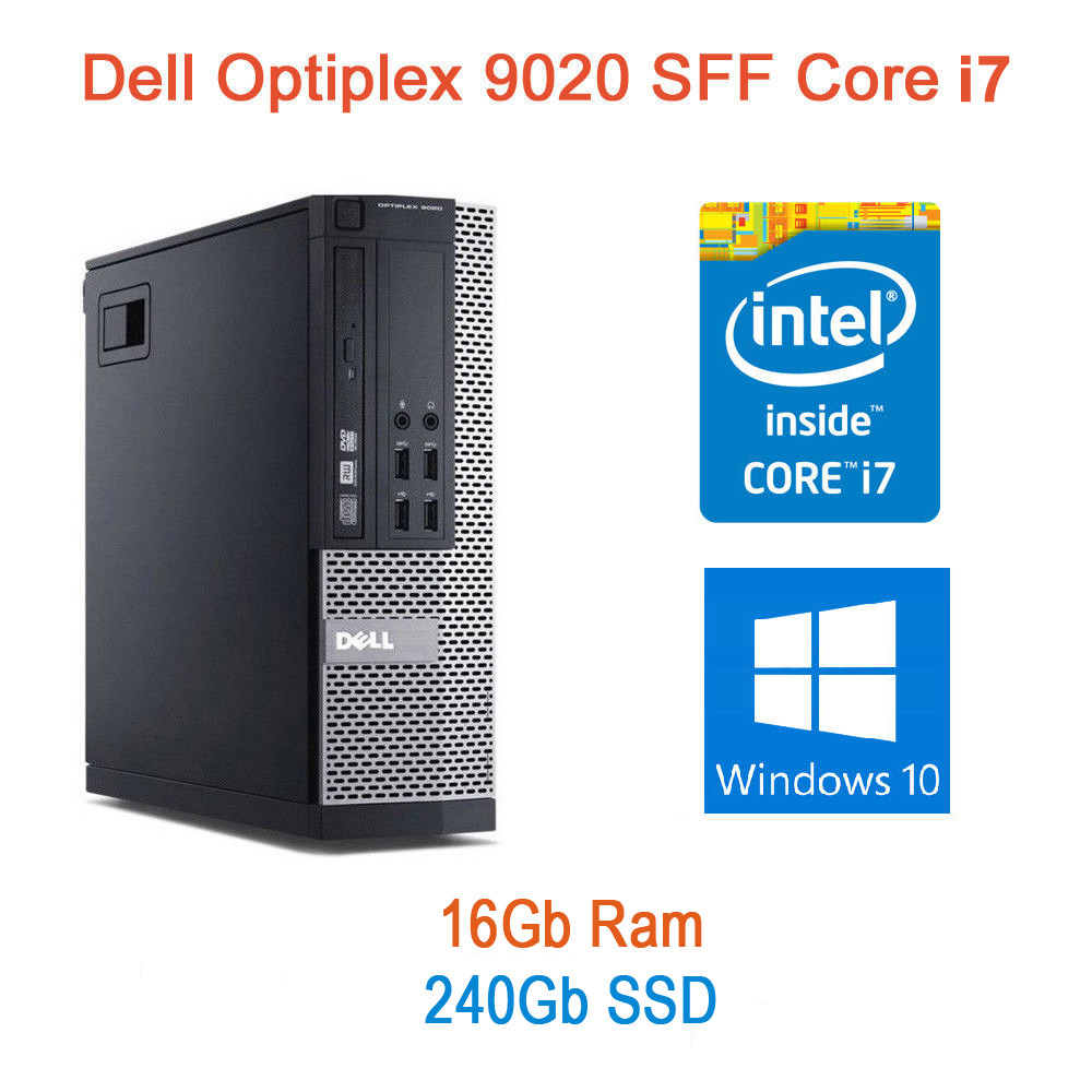 Dell Optiplex 9020 i7-4770 8GB 16GB 32Gb Ram 500 HDD 128Gb 240GB