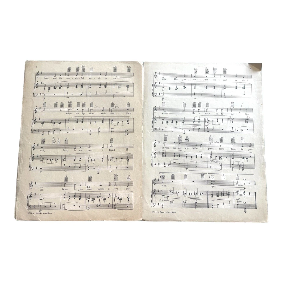 Partituras Deep in Your Eyes años 30 Mort Dixon Harry Warren cubierta Art Deco de colección Foto 4 de 4